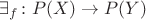 $\exists_f\colon P(X)\to P(Y)$