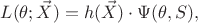 $$
L(\theta; \vec X) = h(\vec X) \cdot \Psi(\theta, S),
$$