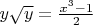 $y\sqrt y=\frac{x^3-1} 2$