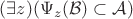 $(\exists z)(\Psi_z(\mathcal B) \subset \mathcal A)$