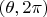 $(\theta, 2\pi)$