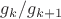 $g_k/g_{k+1}$