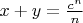 $x+y=\frac{c^n}{n}$