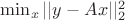$\min_x ||y - A x||_2^2$