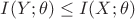 $I(Y;\theta)\leq I(X;\theta)$