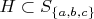 $H\subset S_{\{a,b,c\}}$