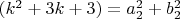$(k^2+3k+3)=a_2^2+b_2^2$