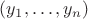 $(y_1,\ldots,y_n)$