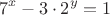 $$7^x-3\cdot 2^y=1$$