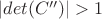 $|det(C'')|>1$