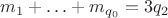 $m_1+\ldots+m_{q_0}=3q_2$