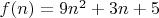 $f(n)=9n^2+3n+5$