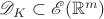$\mathscr D_K\subset \mathscr E (\mathbb R^m)$