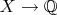 $X\rightarrow \mathbb Q$