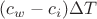 $(c_w-c_i)\Delta T$