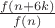 $\frac{f(n+6k)}{f(n)}$