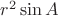 $r^2 \sin{A}$