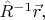 $\hat R^{-1}\vec{r},$
