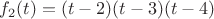 $f_2(t) = (t-2)(t-3)(t-4)$