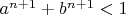 $a^{n+1}+b^{n+1}<1$