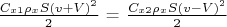 $\frac{C_{x1} \rho_{x} S (v+V)^{2}}{2}$ = $\frac{C_{x2} \rho_{x} S (v-V)^{2}}{2}$