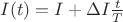 $I(t) = I + \Delta I \frac{t}{T}$