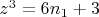 $z^3 = 6n_1 + 3$