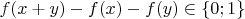 $f(x+y)-f(x)-f(y)\in\{0;1\}$