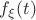 $f_\xi (t) $ $f_\xi (t) $
