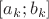 $[a_{k}; b_{k}]$