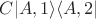 $C| A, 1 \rangle\langle A, 2 |$