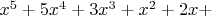 $x^5+5x^4+3x^3+x^2+2x+$