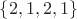 $\{2, 1, 2, 1\}$