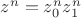 $z^n=z_0^nz_1^n$