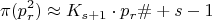 $$\pi (p_{r}^2)\approx K_{s+1}\cdot p_{r}\#+s-1$$