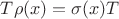 $T\rho(x)=\sigma(x)T$ $T\rho(x)=\sigma(x)T$