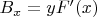 $B_x=yF'(x)$