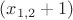 $(x_{1,2}+1)$