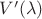 $V'(\lambda)$