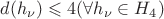 $d(h_\nu) \leqslant 4 (\forall h_\nu \in H_4)$