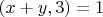 $(x+y,3)=1$