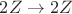 $2Z \rightarrow 2Z$