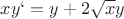 $xy`=y+2\sqrt{x}y $