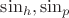 $\sin_h, \sin_p$