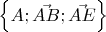 $\left\lbrace A;\vec{AB};\vec{AE} \right\rbrace$