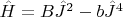 $\hat{H} = B\hat{J}^2 - b\hat{J}^4 $