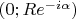 $(0;Re^{-i\alpha})$