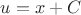 $u=x+C$