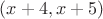 $(x+4,x+5)$