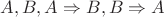 $A, B, A \Rightarrow B, B \Rightarrow A$